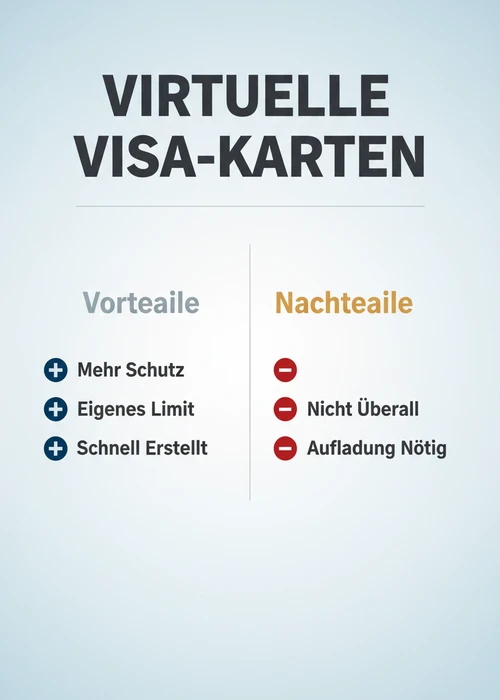 Virtuelle Visa-Karten im Casino: Vorteile wie mehr Schutz, eigenes Limit und schnell erstellt gegen nicht überall und Aufladung nötig.